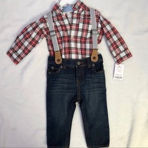 Carters Baby Boys 2 Piece- Button Down & Jeans